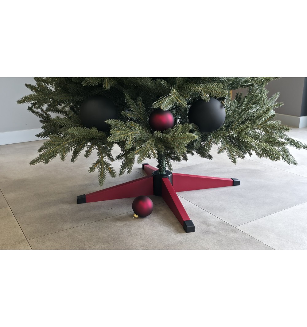 Stojak choinkowy 4 ramienny GRAFIT BORDO BRĄZ