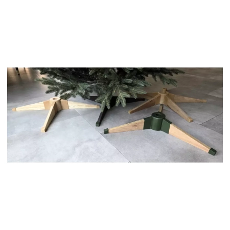 Stojak choinkowy drewno + okucie EKO 4 ramienny